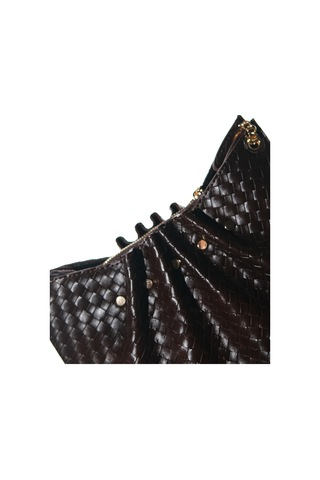 Luvishoes Draven Kahverengi Örgü Kadın Kol Çantası