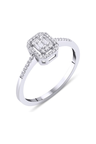 Nadias Jewellery ’Alice’ Baget Pırlanta Yüzük