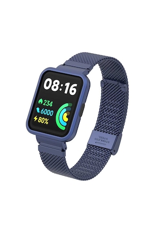 Xiaomi Redmi Watch 2 Lite Uyumlu Krd-66 Metal Mkst Kordon-lacivert