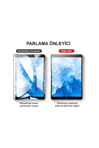 Apple Uyumlu iPad 10.2 8.nesil Ve 9. Nesil Paper-like Ekran Koruyucu Kağıt Hissiyatlı Kırılmaz Cam Kılıf