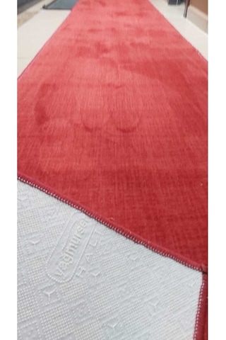 Yağmurser Halı Protokol Kırmızı Kaymaz Jel Taban Kesme Yolluk (428980924)