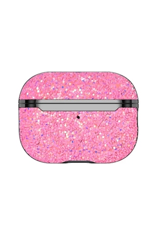 Onegif Apple Airpods Uyumlu  Pro 2 2.nesil Bright Simli Airpods Uyumlu  Kapak - Pembe Arka Kapak