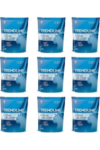 Trendline Tozsuz Silika Kedi Kumu 3,6 Lt 9 Adet