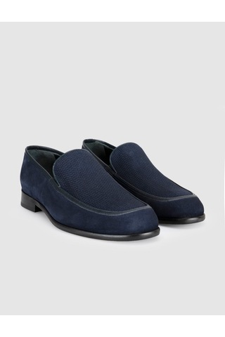 Cabani Premium Deri Lacivert Erkek Loafer