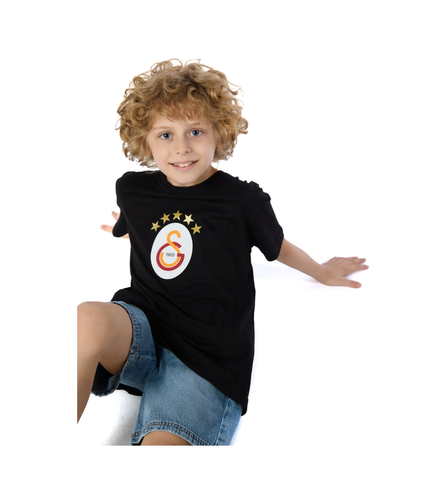 Galatasaray 5 Yıldız Çocuk T-shirt C251402 SIYAH