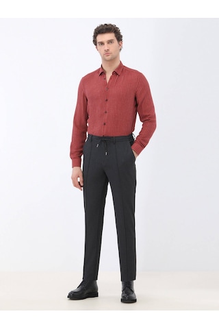 Kip Antrasit Dokuma Jogging Fit Casual Pantolon Antrasit