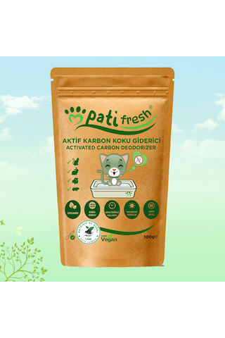 Pati Fresh Doğal Aktif Karbon Kedi Kumu Koku Giderici 100 G