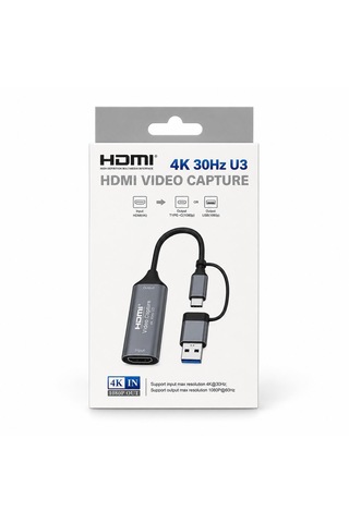 Hdmı Video Capture Kartı 4k 30hz Giriş 1080p 60hz Çıkış Usb 3.0 / Type-c Görüntü Yakalama Adaptörü