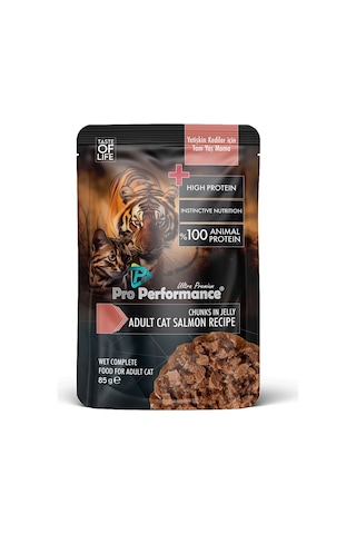 Pro Performance Somonlu Parça Etli Pouch Yetişkin Kedi Konservesi 85 Gr 24'lü Paket