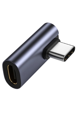 Alfais 6027 Usb Type-c Uzatıcı Çevirici Dönüştürücü Adaptör 90 Derece L Tipi Erkek - Dişi