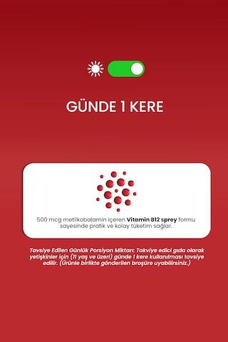 Erbatab Metilkobalamin B12 Sprey 10 ML