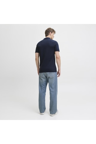 Jack & Jones Erkek Nakis Detayli Polo Yaka Tisört - Paulos - 12175007 Lacivert