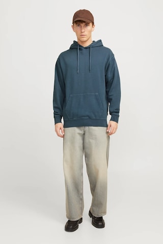 Jack & Jones Jjecharge Faded Erkek Sweatshirt Mavi