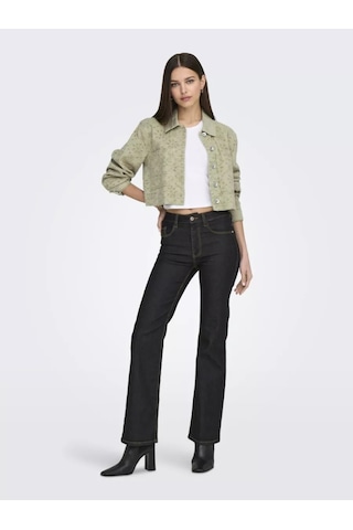 Only Onlelsa Short Crochet Jacket Kadın Ceket 15338055 Yeşil