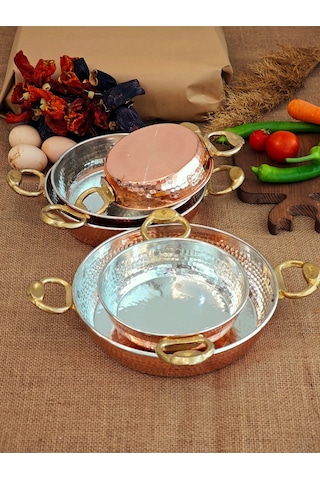 Moda Bakır Bakır Sahan Seti 5'li Diğer