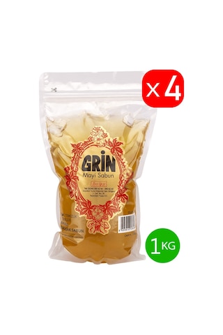 Parlatıcı Jel Arap Sabunu, 4 adet 1 KG Ayçiçek Yağlı Macun Formunda Sabun (Toplam 4 KG)