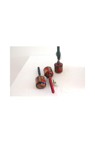 Büyük Köşeli Ahşap Maracas, Otantik Müzik Deneyimi Açık Gri