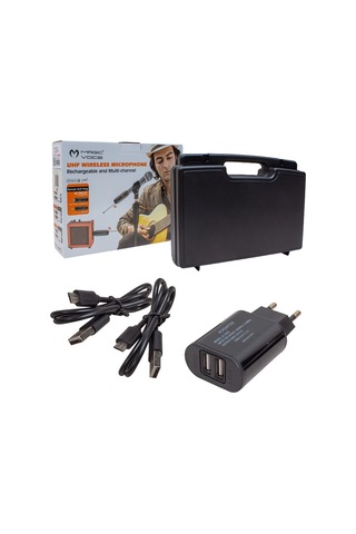 Ayt Magicvoice Mv-19586 Uhf Gitar Tip Kablosuz Mikrofon 6.3mm Kablosuz Gitar Müzik Aleti Cihazı 40 Metre Çekim