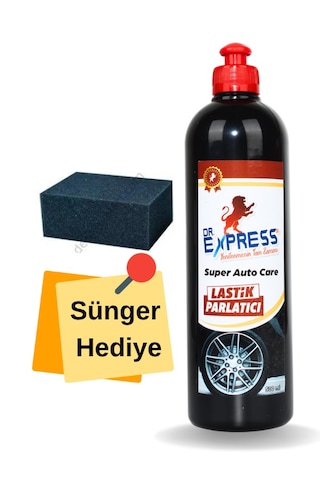 Premium Lastik Parlatıcı Jel 500 Ml Uzun Süre Etkili Yeni Görünüm Pratik Uygulama Sünger Hediyeli