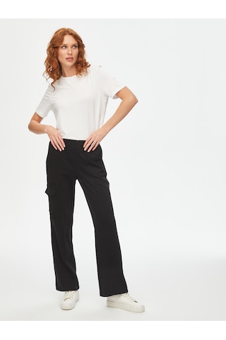 Kendinden Jakarlı Garnili Eşofman Alt 69245 U6924510 Siyah