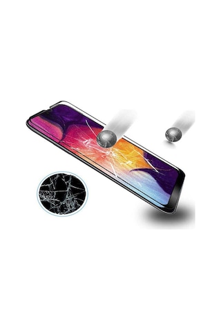 Samsung Uyumlu Galaxy A10 Davin 5D Cam Ekran Koruyucu Siyah