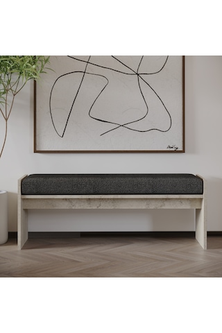 Pearl Bench Modern Tasarım Antre, Mutfak, Yatak Odası, Balkon Oturma Bankı, Kolay Kurulum Traverten Desen