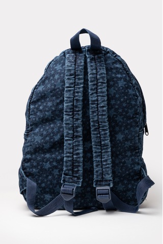 İcone Bag Icone Unısex Sırt Çantası, Yıkamalı Denim Çanta, Fermuar Kapamalı, Kot Sırt Çantası Yıldız
