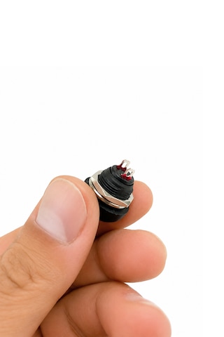 Yaylı Basmalı Anahtar Push Buton Siyah 12 Mm 50 Adet Pbs-33b 2 Pin On Off Mini Yuvarlak Su Geçirmez Anahtar 12v - 250v Ac/dc