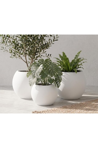 Tr Zevli Japandi Tarzı Modern Küre Saksı 3'lü Set - Su Sızdırmaz Dekoratif Salon Ve Balkon Saksısı Hediyelik Ç Diğer 26104652