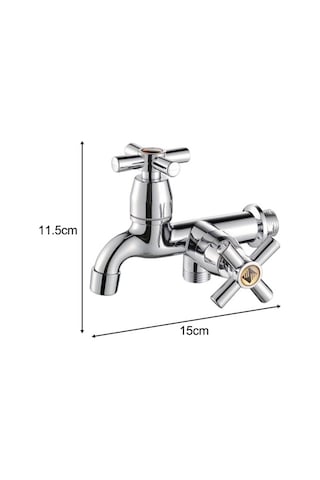 Bosphorusboutique02 Suntek Banyo Bataryası G1/2 Musluk Havalandırıcı Stil-a, Dayanıklı 2 Ayrı Vana, Pratik Bağlantı, İç/dış Mekanlar İçin Uygun -