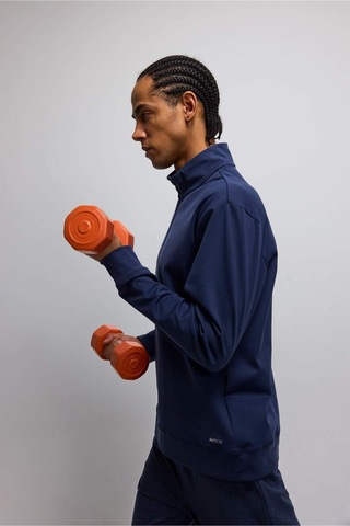 Defacto Standart Fit Sporcu Sweatshirt, F7591ax26spnv253 Lacivert-nv253