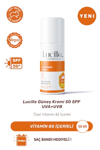 Lucille Güneş Kremi 50 Spf -uva+uvb Özel Vitamin B5 İçerikli