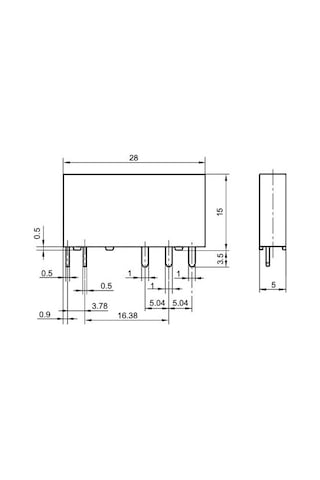 Hf41f Dc 24v 6a Yassı Röle 5pin 24-zs