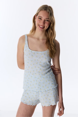 Penti Açık Mavi Flora Pointel Şortlu Pijama Takımı