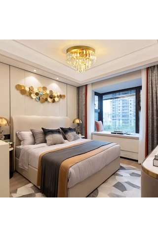 Efsane Kristal Taşlı Eskitme Salon Avize Eskitme