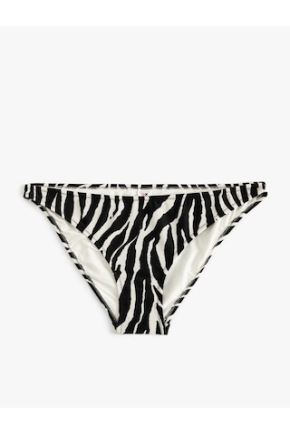 Koton Zebra Desenli Bikini Altı Astarlı Siyah Çizgili 4sak00101mm
