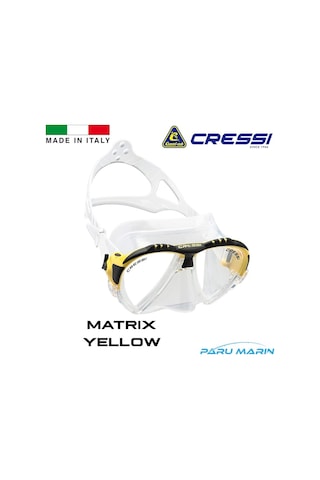 Parumarin Cressi Matrix Yellow Dalış Ve Yüzme Maskesi