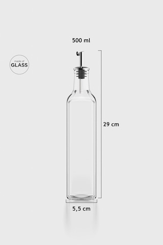 Renga Voca 500 Ml Metal Kapaklı Tıpalı Cam Yağlık 151007 Gümüş