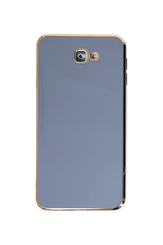 Uray Store Samsung Galaxy Uyumlu J7 Prime Kılıf Volet Silikon - Mavi
