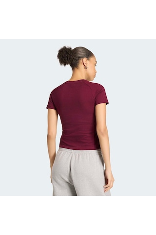Adidas Essentials Kadın Bordo Tişört Kr3593