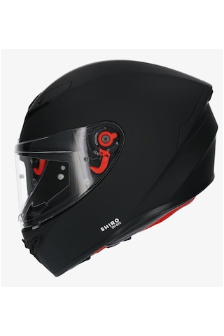 Shiro Fullface 1005 SH 870 Figther Monoclour SolidMat Motosiklet Kaskı Mat Black