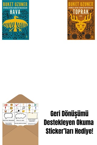 Uyumsuz Defne Kaman'ın Maceraları - Hava + Uyumsuz Defne Kaman'ın Maceraları - Toprak + Okuma Sticker'ları