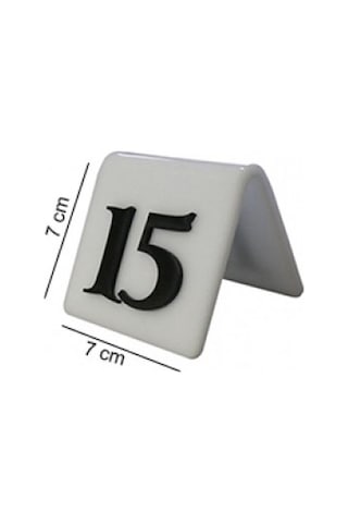 Masa Numarası Beyaz (1-20)