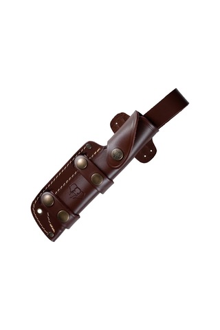 Cudeman 120-k Mt-5 Cocobolo Ağacı Saplı Deri Kılıflı Kamp Bıçak Kahverengi