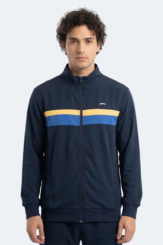Slazenger Rencor Erkek Dik Yaka Fermuarlı Lacivert Sweatshırt