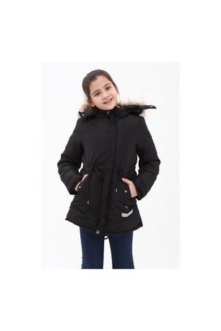 Benitto Kids Kız Çocuk Kaban 51256-Siyah
