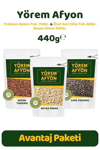 Yörem Afyon Sağlıklı Yaşam İçin Süper Avantajlı Besin Seti 440gr.