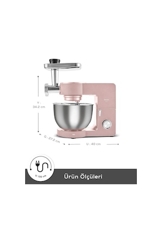 Karaca Multichef Ultra 2000 W 7 LT Stand Mikser