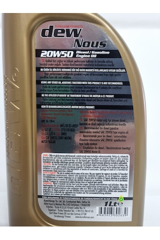 Dew Nous 20W-50 Motor Yağı 1 L