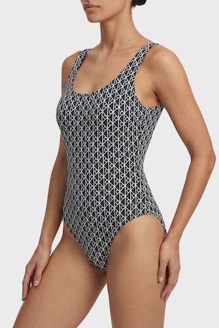 Calvin Klein Tamamı Logolu Mayo Lv00q6120532n Bayan Mayo Lv00q61205 32n Siyah-beyaz